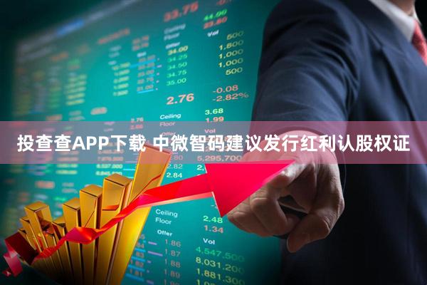 投查查APP下载 中微智码建议发行红利认股权证